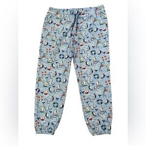 Blue Sailboat jogger pajama pants